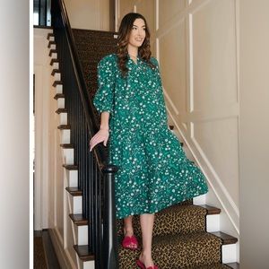 Cotton Lawn Midi Day Gown in Sage